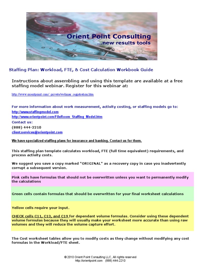 Staffing Plan Excel Template | PDF | Call Centre | Depreciation