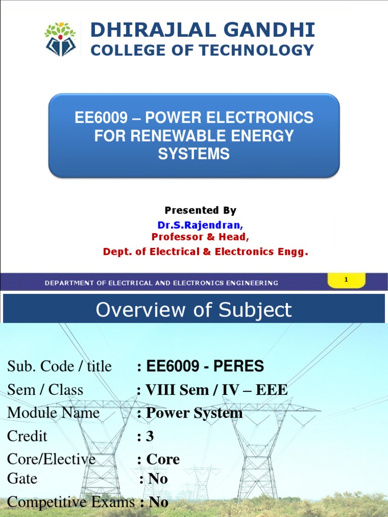 Power Electronics for Renewable Energy | PDF | Photovoltaic System ...