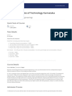 NIT Karnataka Surathkal BTech Computer Engineering Brochure