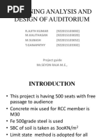 Planning Analysis and Designing of Auditorium