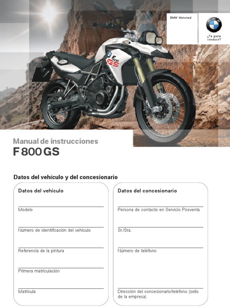 Usuario BMW f800gs PDF PDF Sistema de freno antibloqueo Motocicleta