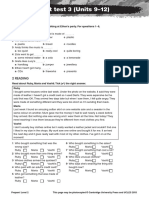 Prepare Level 2 Achievement Test 3 9-12