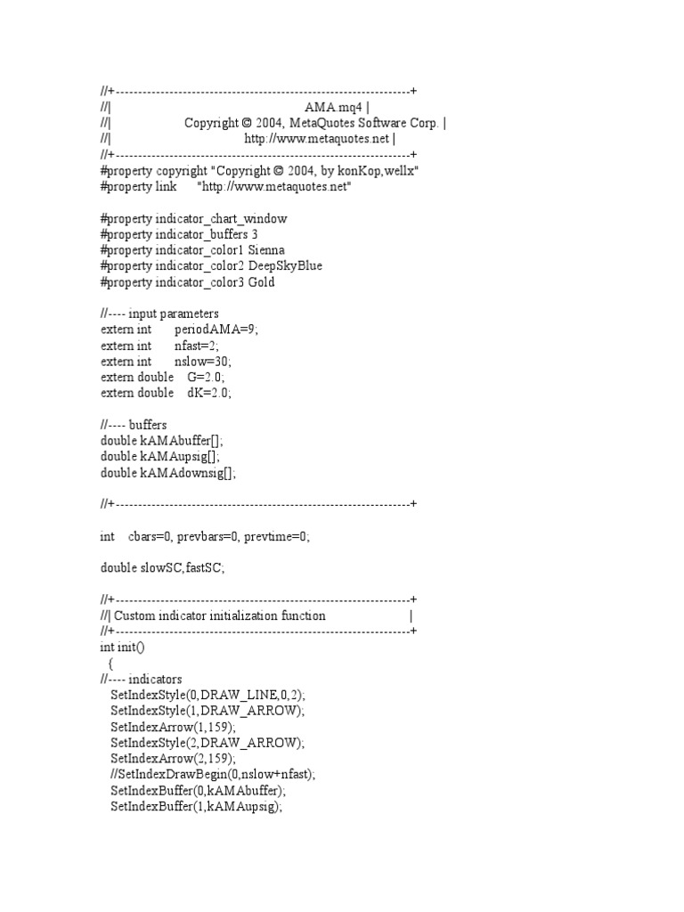 Ama Mq4 Code | PDF | Areas Of Computer Science | Computing