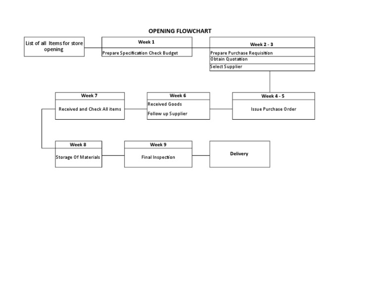 Opening Flowchart for Store Setup | PDF