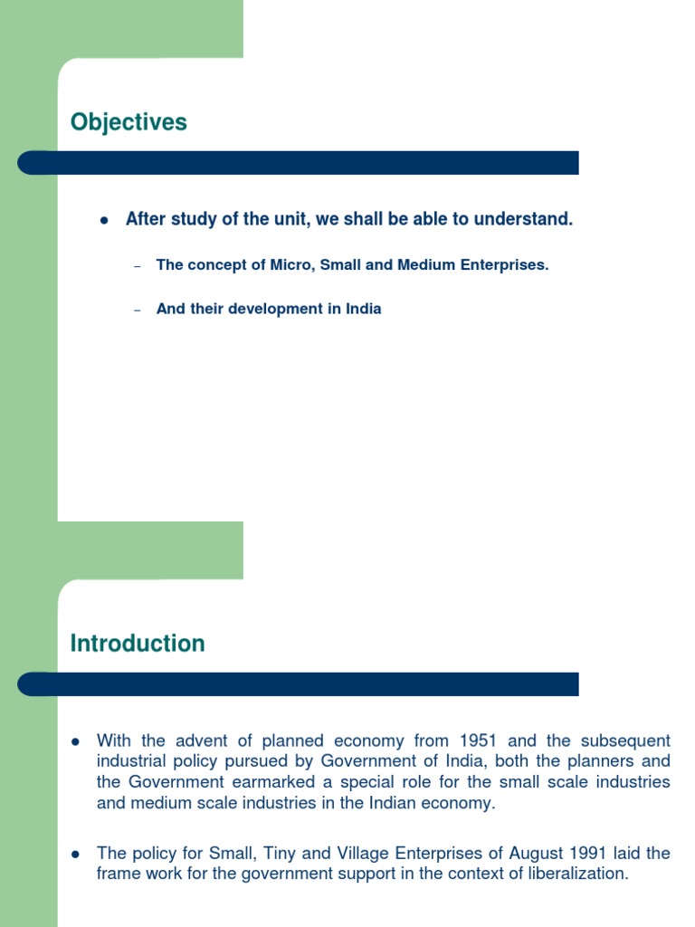 NA - Session 22 - Micro, Small and Medium Enterprises in India | PDF ...