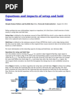 Equations and Impacts of Setup and Hold Time: Skew