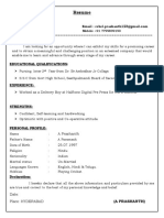 1 Page Resume