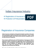 Indian Insurance Industry: Registration of Insurance Companies Protection of Policyholders Interest