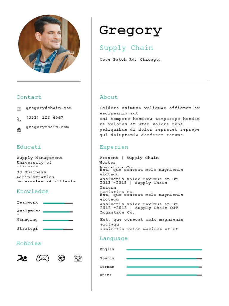 Free Supply Chain Resume Template PDF