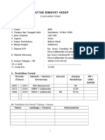 Daftar Riwayat Hidup: Curriculum Vitae