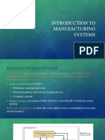 Introduction To Manufacturing Systems