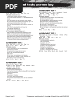 Achievement Tests Answer Key: Achievement Test 1 Achievement Test 4