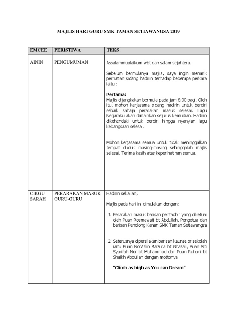 Skrip Hari Guru 2019 Pdf