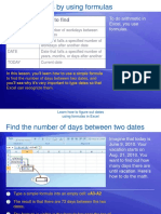 Calculate Dates by Using Formulas