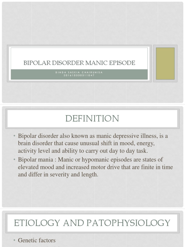 Understanding Bipolar Disorder and Mania | PDF | Mania | Bipolar Disorder
