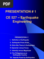 Presentation # 1 CE 527 - Earthquake Engineering