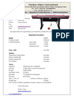 Magnabend 2500E Quote PDF