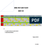 Jadwal Piket Klinik Yulisati MARET 2019: Bidan