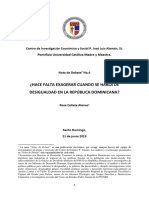 ¿Hace Falta Exagerar Cuando Se Habla de Desigualdad en La República Dominicana?