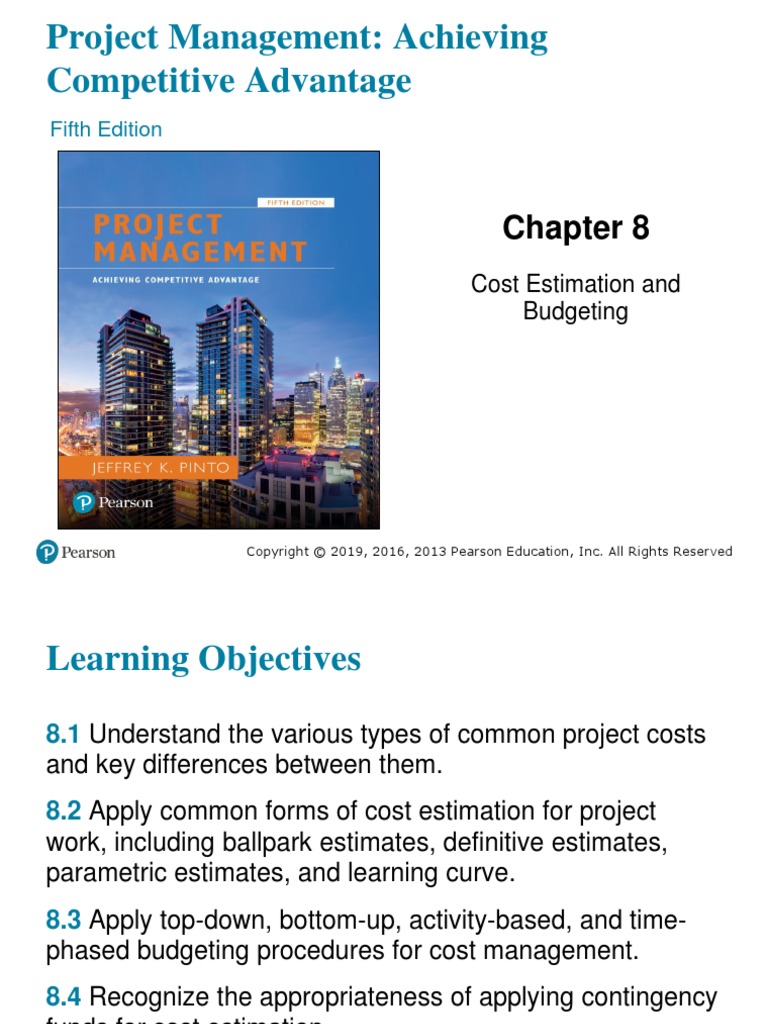 08) Cost Estimation and Budgeting | PDF | Cost Accounting | Project ...