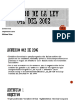 Acuerdo de La Ley 042 Del 2002 GD