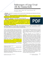 Stereotactic Radiosurgery of Large Uveal Melanomas With The Gamma-Knife