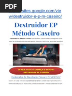 Destruidor EP Método Caseiro 100% Natural- Ejaculação Precoce Já Era!!