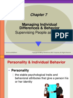 Managing Individual Differences & Behavior: Supervising People As People