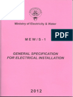 MEW-Kuwait - MEW S-1 2012 General Specification For Electrical Installation