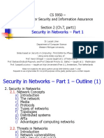 Security in Networks - Part 1: CS 5950 - Computer Security and Information Assurance Section 2 (Ch.7, Part1)