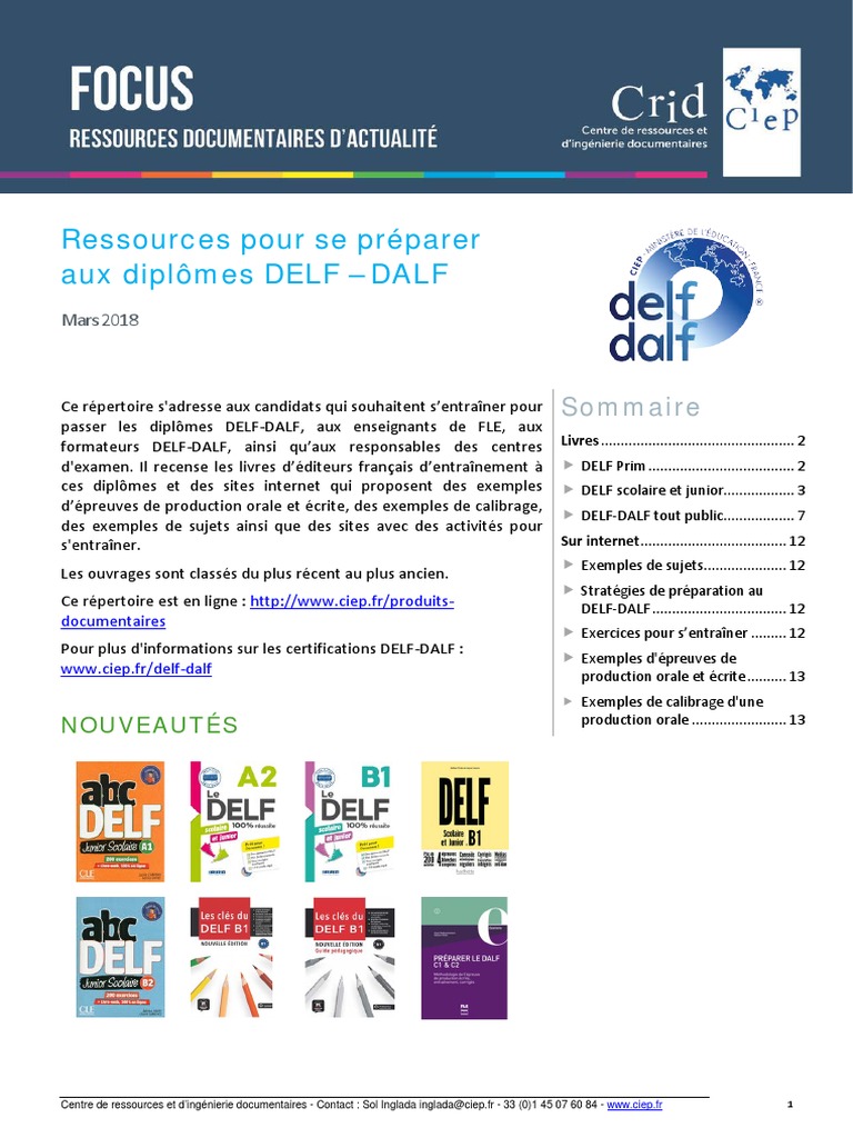 Biblio Flash - Ressources de Preparation Aux Certifications Delf Dalf ...