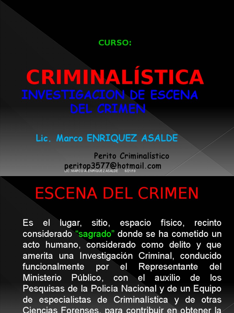 Investigacion de Escena Del Crimen | PDF | Policía | Mala conducta