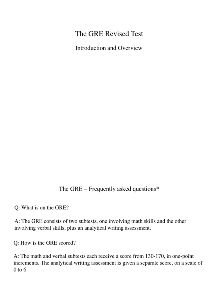 GRE Preparation | PDF | Graduate Record Examinations | Test (Assessment)