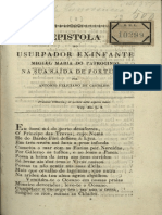 CASTILHO, António Feliciano de, 1800-1875_Epistola Ao Usurpador Ex-Infante Miguel Maria Do Patrocinio Na Sua Saida de Portugal
