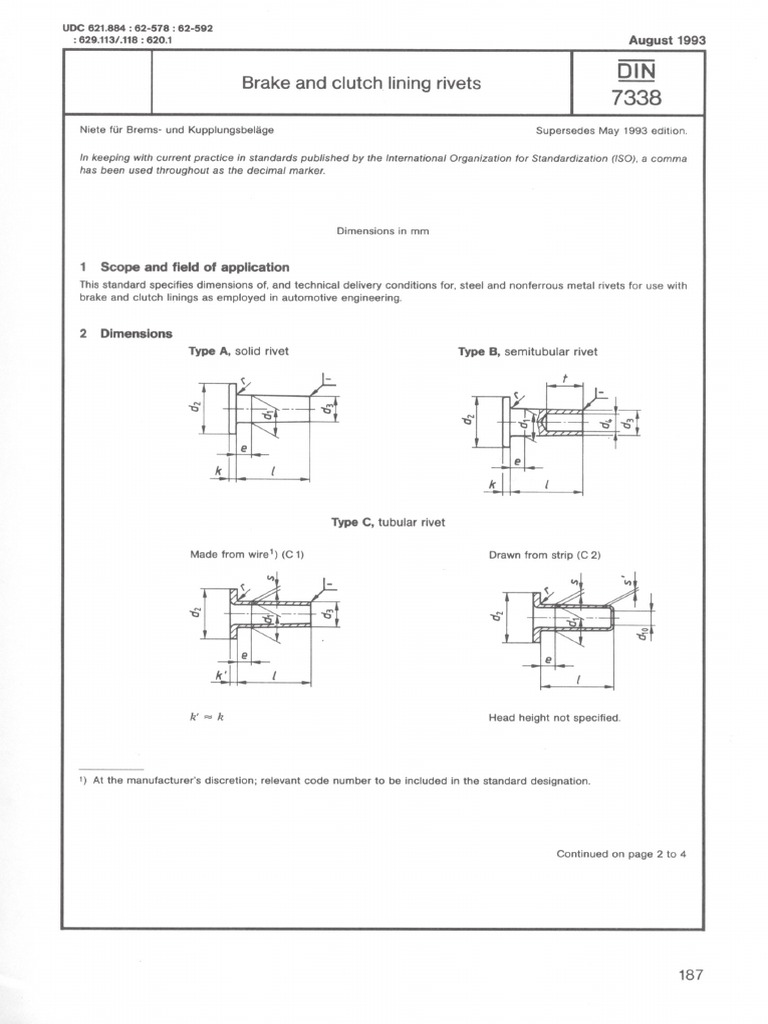 Din 7338 | PDF