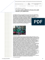 ¿Es La Interculturalidad La Forma de Salir Del Atraso y La Pobreza?