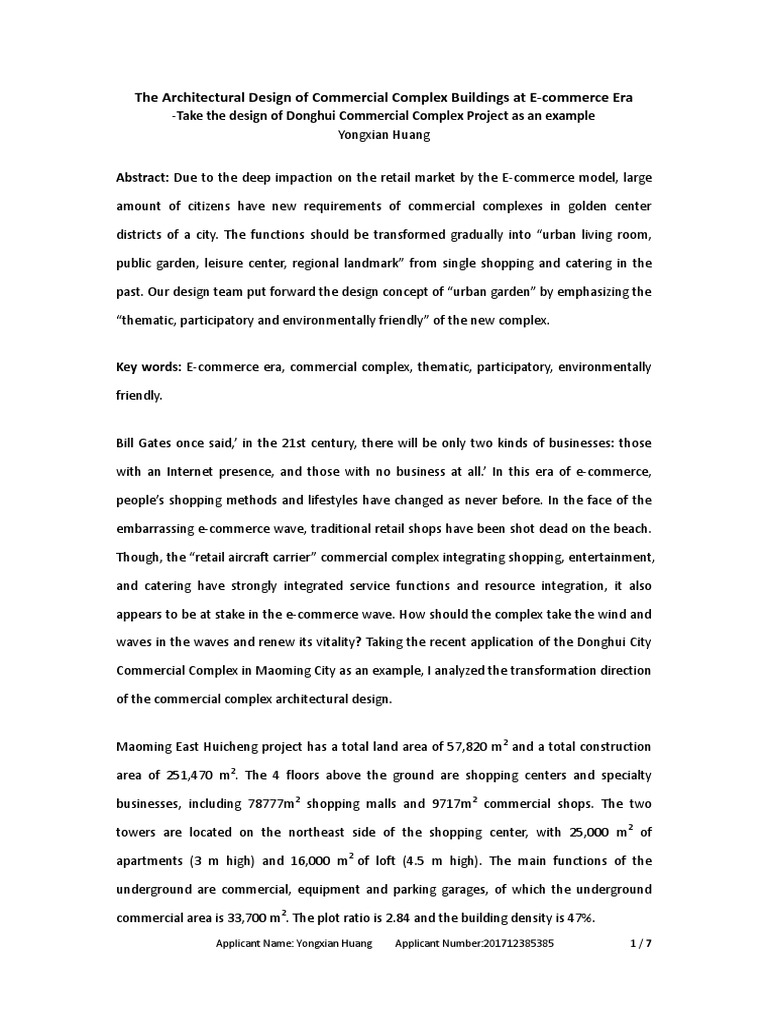 E-commerce Impact on Commercial Complex Design | PDF | Retail ...