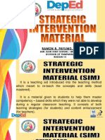 Strategic Intervention Material