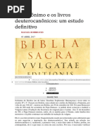 São Jerônimo e Os Livros Deuterocanônicos