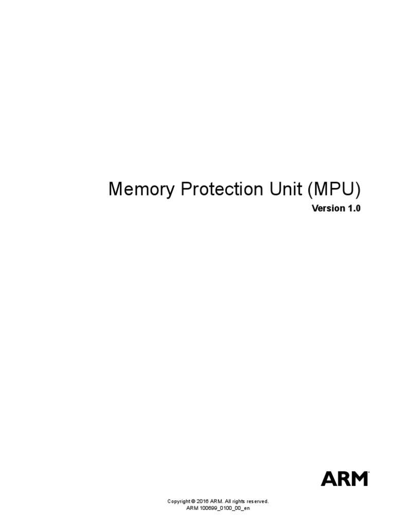 Armv8m Architecture Memory Protection Unit 100699 0100 00 en | PDF ...