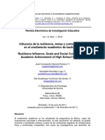 Influencia de La Resiliencia Metas y Contexto Soci