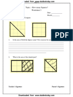 CBSE Class 5 Maths Worksheet-How Many Squares