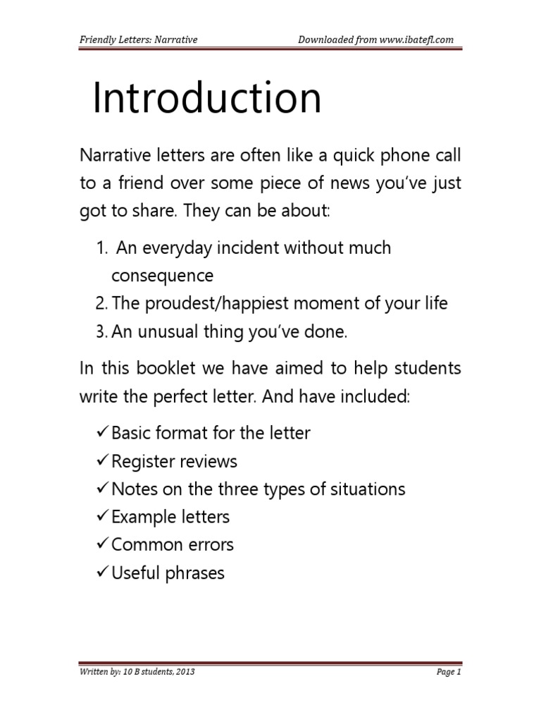 Writing Narrative Friendly Letters | PDF | Narrative | Elevator