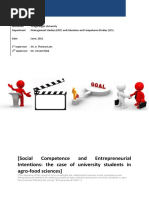 Relation of Eship Social Competence