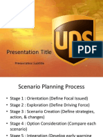 Strategic Scenario Planning at UPS