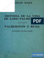 Historia de La Vida de Lord Palmerston - Karl Marx