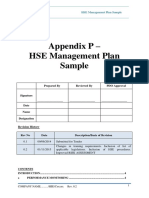 Appendix P - HSE Management Plan