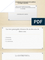 Técnicas de Recopilación de Información de Los Públicos