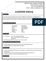 Sikander Ishaq Resume