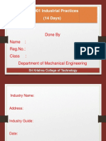 Industrial Practice Template